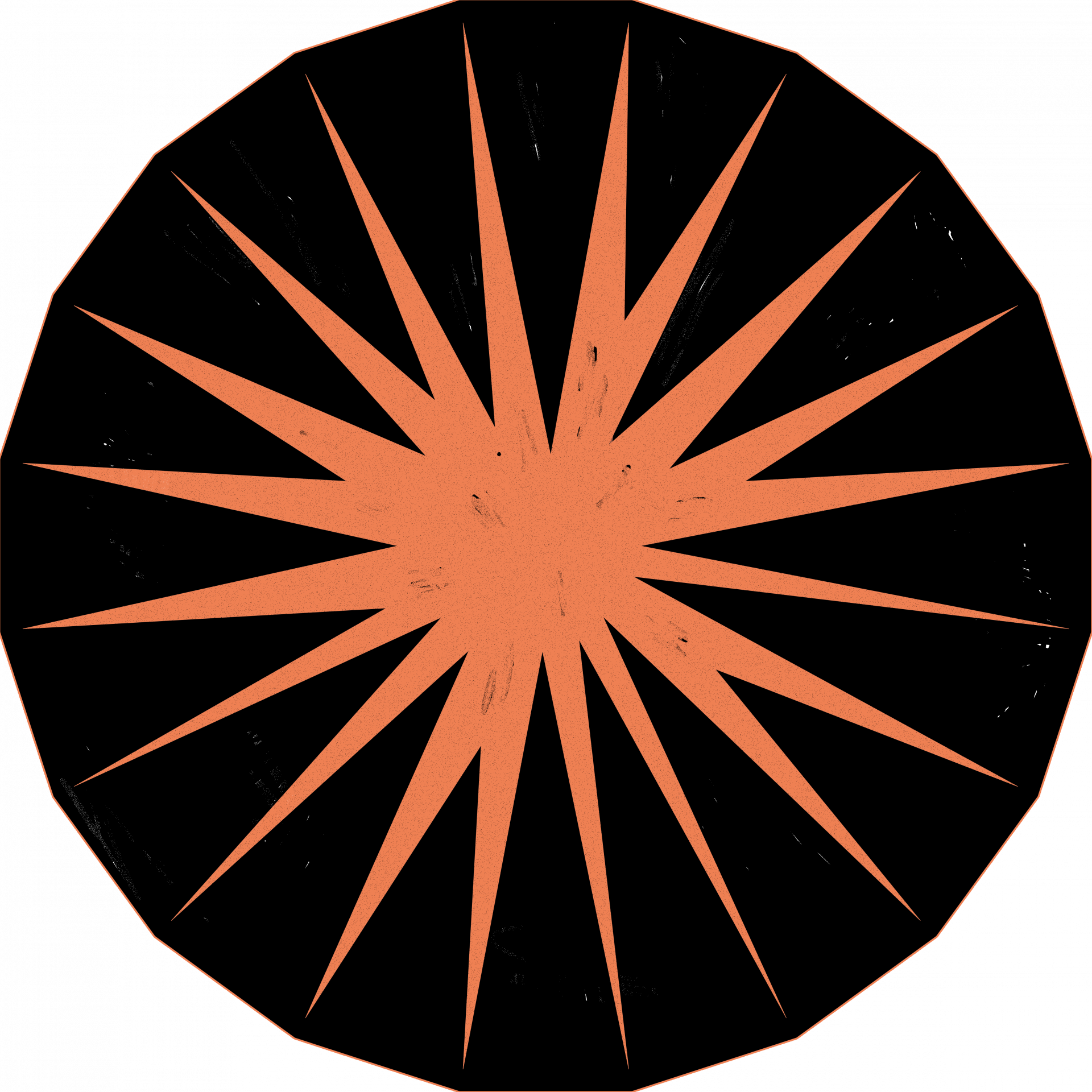 Black and red star