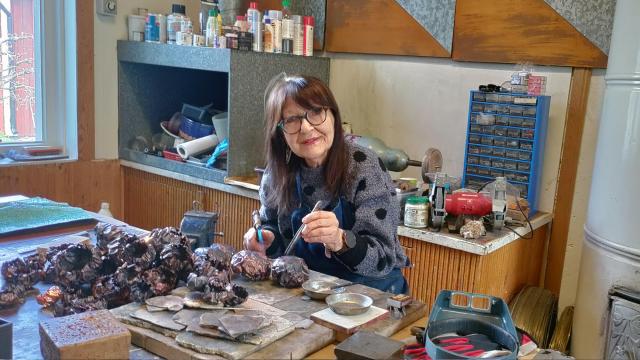 Eila in her studio.