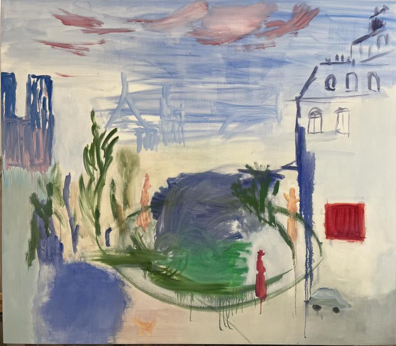 Marina Zitting, Paris 1986, olja på duk, 140x160cm, 2023