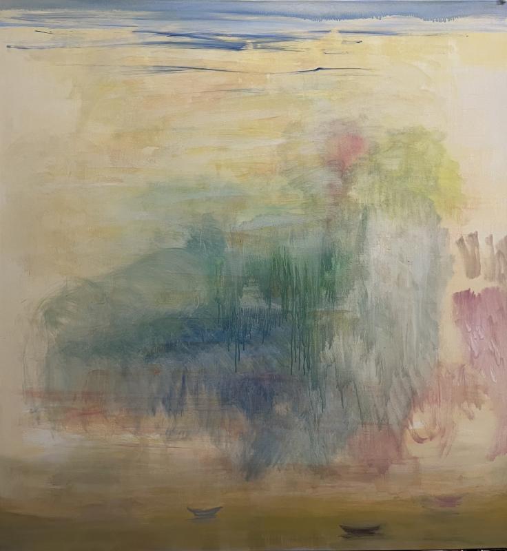 Marina Zitting, Pärlan, olja på duk, 140x130cm, 2024