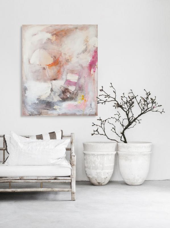  "SOUL SURFING" • Acrylic, mixed media on linen canvas •  120H x 100W cm