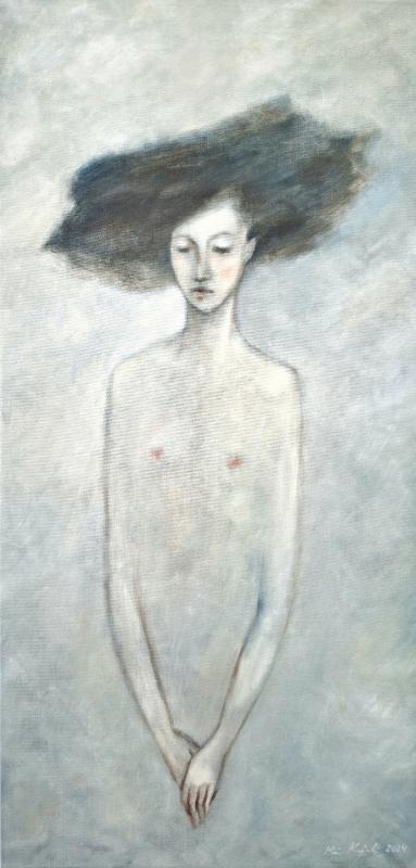 Kaunis keskeneräisyys, öljy, 80x39 cm, 2024